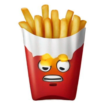 French fry with ketchup packet sticker