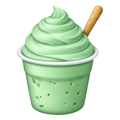 cup mint ice cream sticker