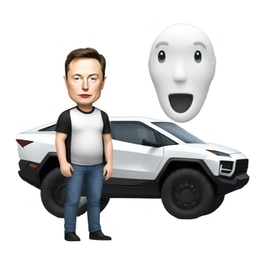 pregnant elon musk cybertruck sticker