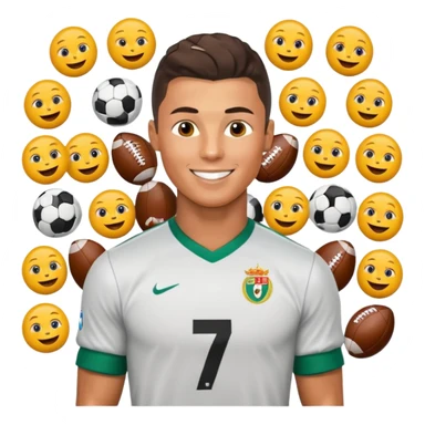 Cristiano Ronaldo football emojis sticker