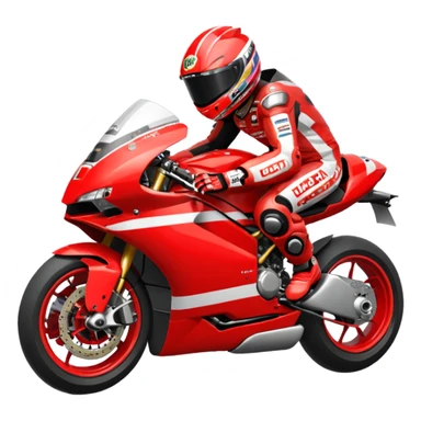 Un emoji de moto gp dé Ducati sticker