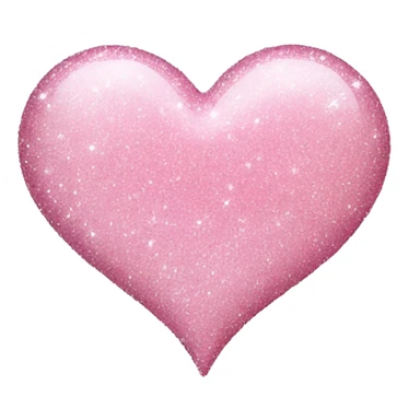 baby pink glitter heart sticker