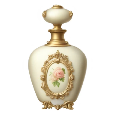 Vintage rococo perfume pale white sticker