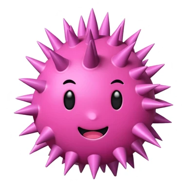 Spiky Stress Ball pink sticker