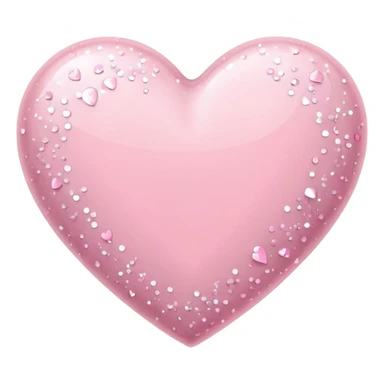 pastel pink heart and pastel pink sparkles sticker
