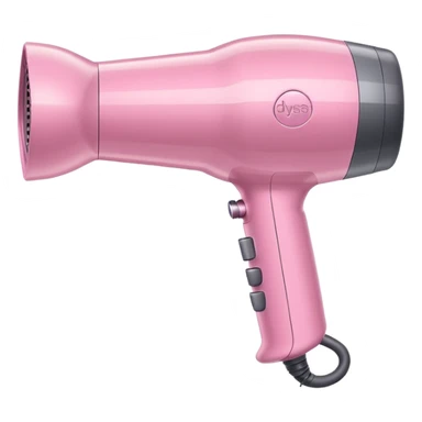 soft pink Dyson hair dryer sticker