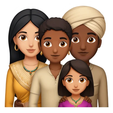 5 bestfriends: 2 North African men, 1 Iranian girl, 1 Indian girl, 1 black man sticker