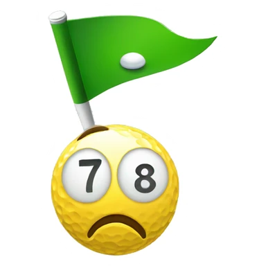 Golfer hitting a hole in one sticker