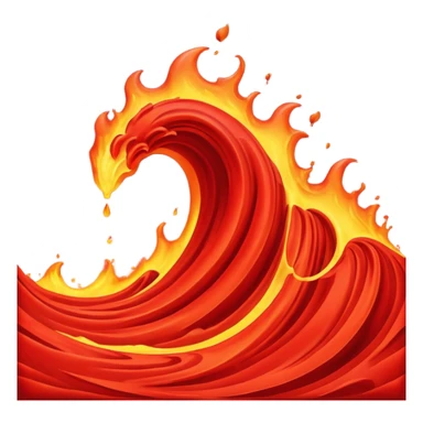 red lava wave sticker