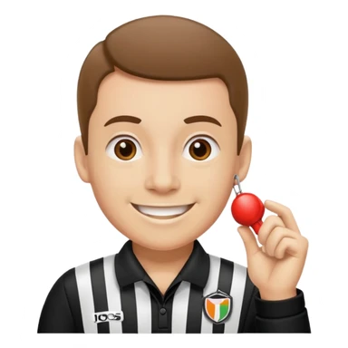 an instructor with a sports referee whistle sticker