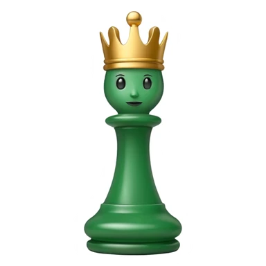 green chess piece queen sticker