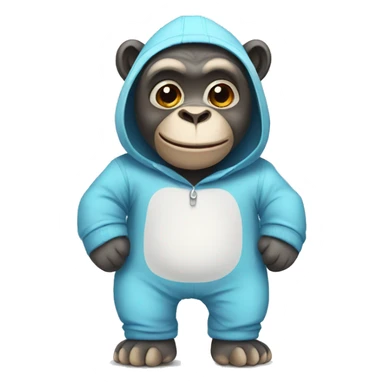 Cute Gorilla Wearing A Onesie sticker