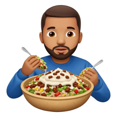 Drake eating a chipotle burrito bowl sticker