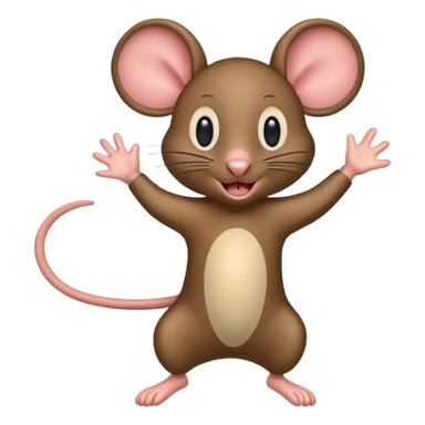 une souris qui fait un saut en longueur sticker