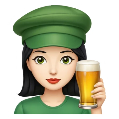 St Patrick’s day woman with black hair  sticker