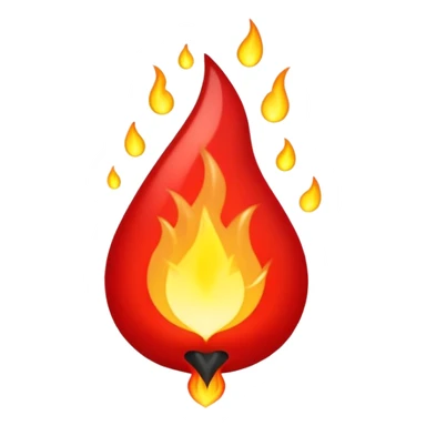 Cœur noir enflammé avec des gouttes de sang qui tombent sticker