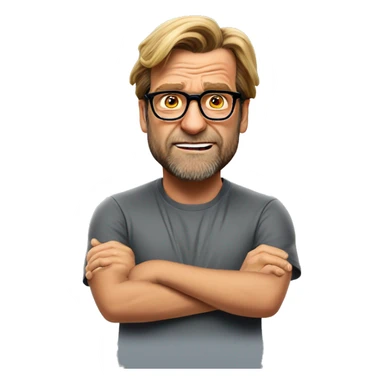 Jurgen Klopp shoulder shrug don't know sticker