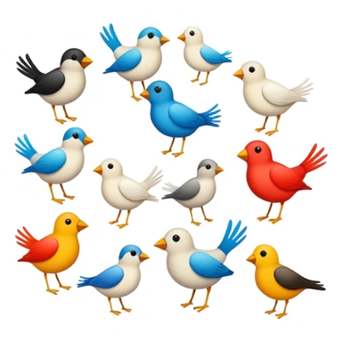 data science flock of birds sticker