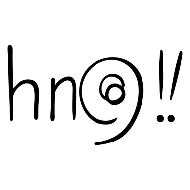 quotes icon, hand-drawn black outlined style sticker