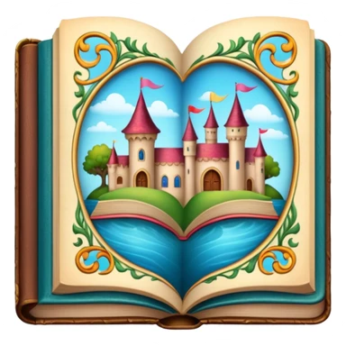 Fairytale book open sticker