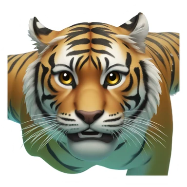 Swimming tiger sticker