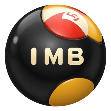 Black pull Ball with MB written on it. Nothing else no holes or anything. sticker