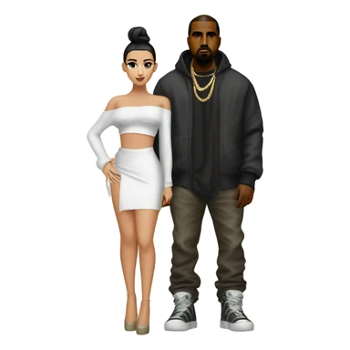 Bianca Censori with Kanye West sticker