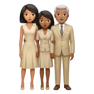 mixte couple black girl , white dark haired older  man sticker