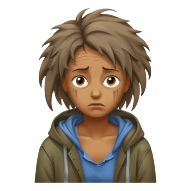 a homeless woman sticker