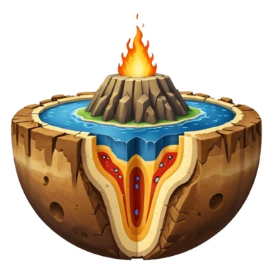 Geography cross section sticker