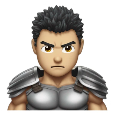 Guts from Berserk shows his biceps sticker