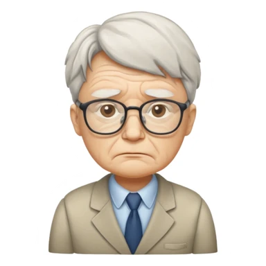 bored old office worker sticker