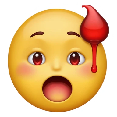  classic yellow circle emoji vomits with red stuff from its mouth 🤮 like this sticker