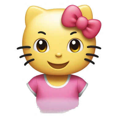 hello kitty smiling sticker