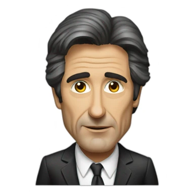 al pacino cartoon wearing suit sticker