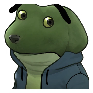 Dog wearing a hoodie  sticker