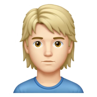 A boy with mullet hairstyle  sticker