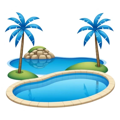  piscina con paisaje  sticker