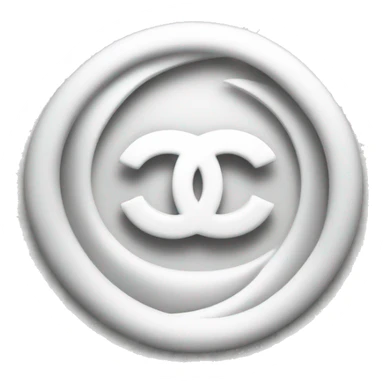 Chanel white logo sticker