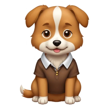 dog wearing a shirt sticker