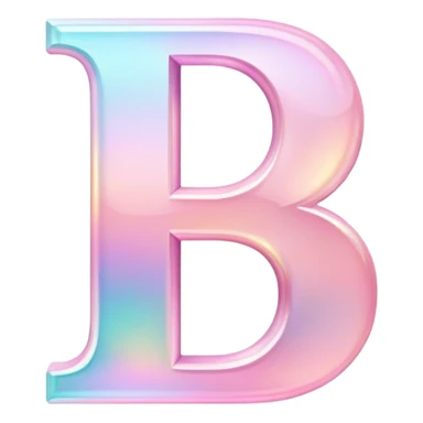 Iridescent pastel pink Font setting icon with letter D sticker