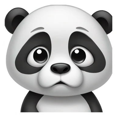 Cute sad panda with tears sticker