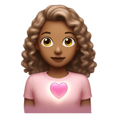 Glowy light pink heart sticker