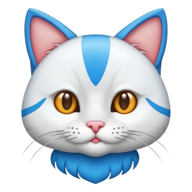 Tüylü ful beyaz Kedi sticker