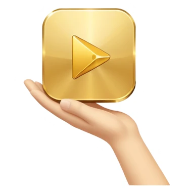 flexing youtube golden play button sticker
