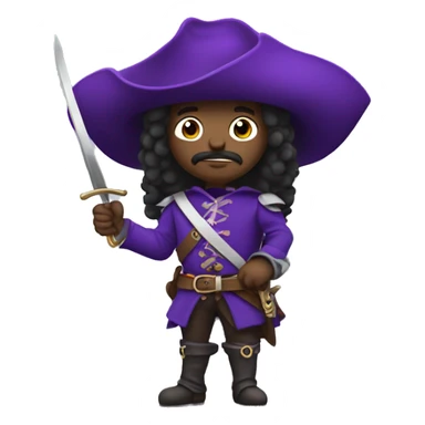 Musketeer with purple outfit sticker
