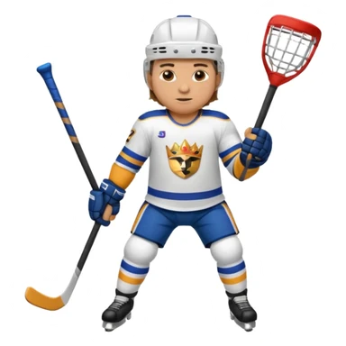 King Hockey player full body sticker