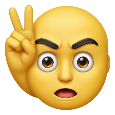 haz un emoji muy enojado mirandome con una mano delante que con dos dedos segnale los ojos, un dedo a ojo sticker