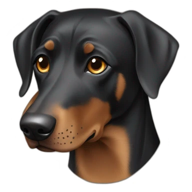 Black and tan beauceron german shorthaired pointer mix dog sticker