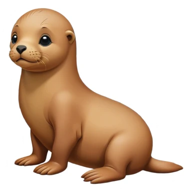 Baby sea lion on the rocky shore sticker